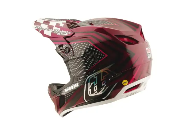 Troy Lee Dsigns x SRAM D4 Carbon přilba Radioscape Black/Berry