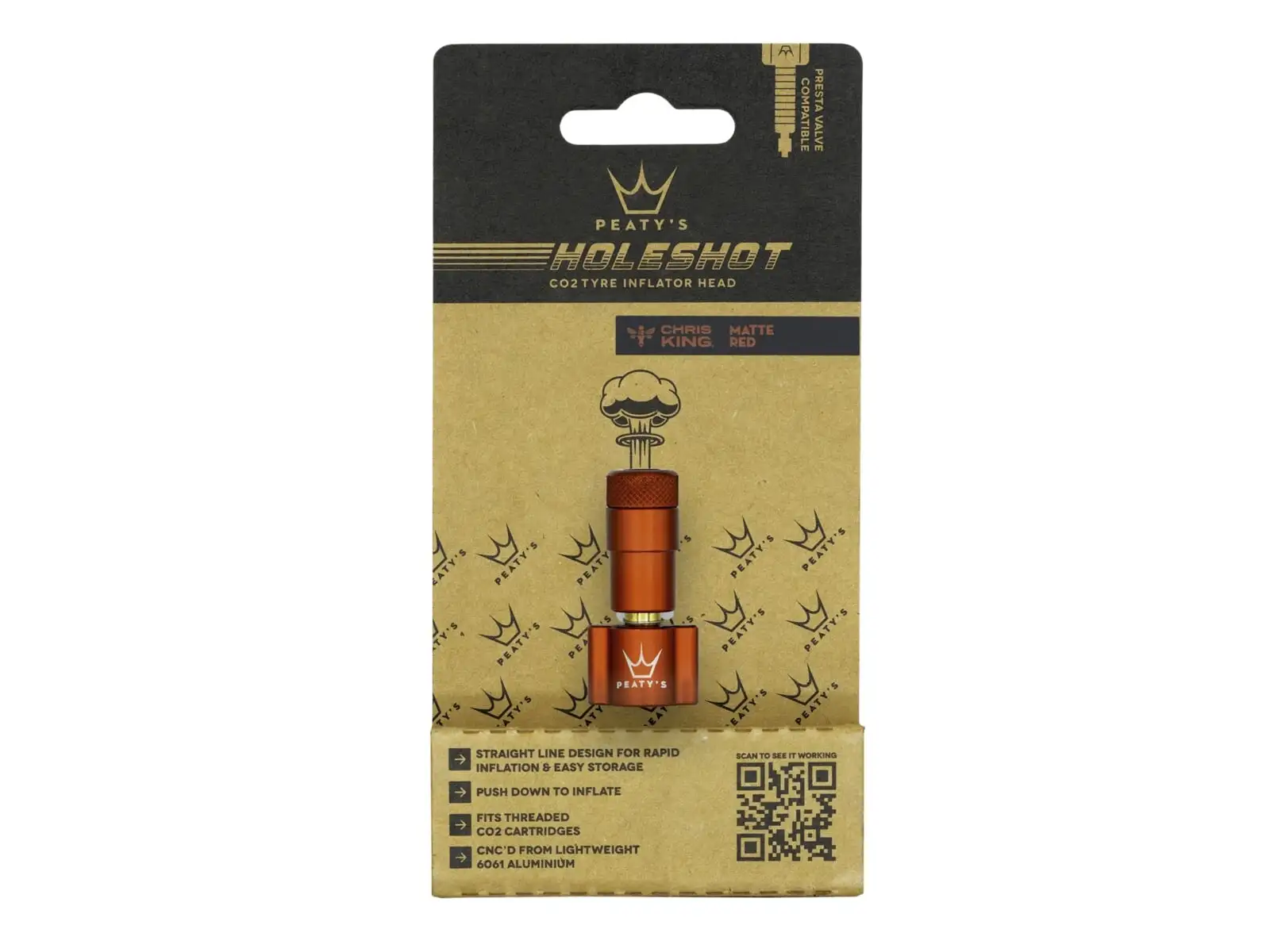Peatys Holeshot CO2 hlavice pumpy Red