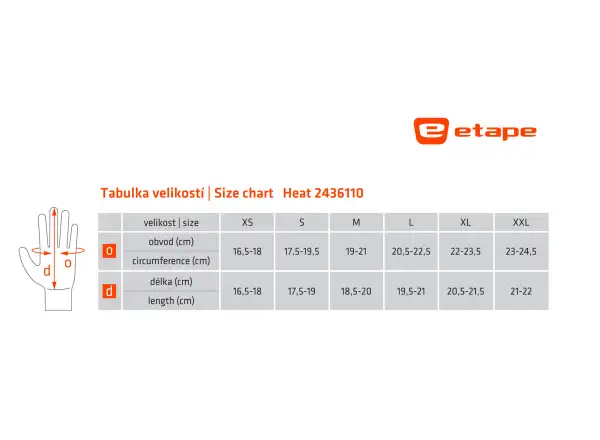 Etape Heat rukavice černá