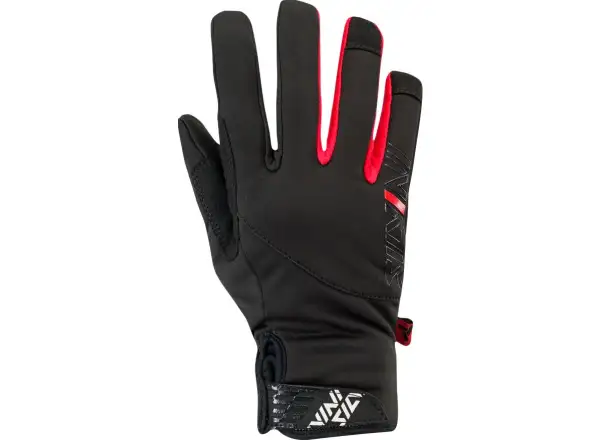 Silvini Ortles WA1540 dámské zimní softshellové rukavice black/red vel. M