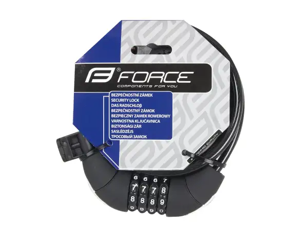 FORCE zámek spirála 120cm/8mm 4kód