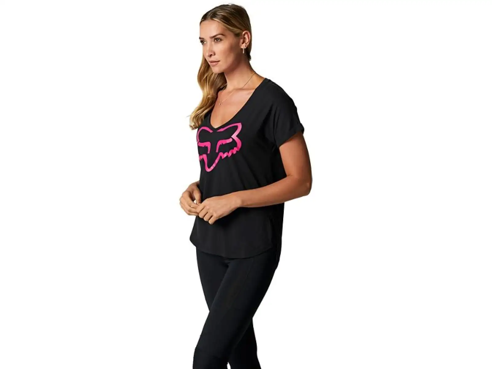 Fox Boundary Ss Top dámské tričko krátký rukáv black/pink