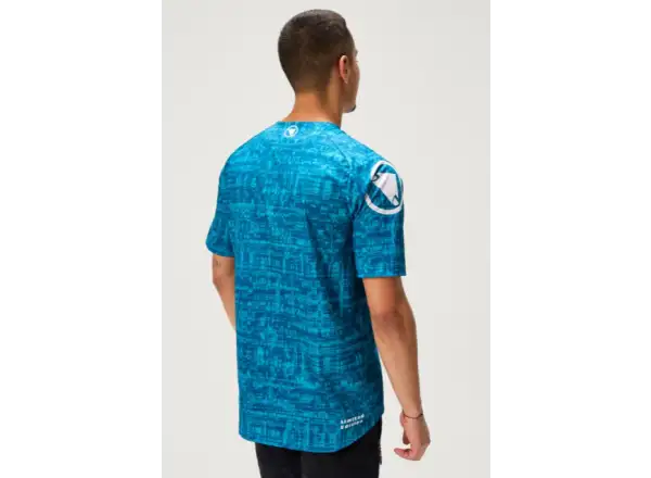 Endura LTD Grid Print pánský dres krátký rukáv Atlantic
