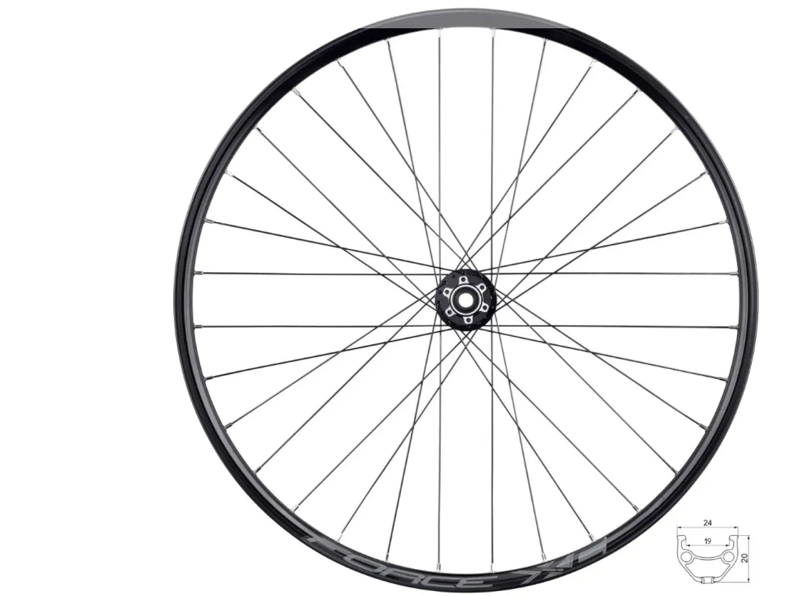Force XC Disc 622x19 přední vypletené kolo náboj Force F804505 32 děr