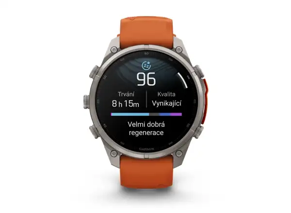 Garmin Fénix 9 Pro inReach 47 mm chytré hodinky Titanium Autumn orange/Spark orange