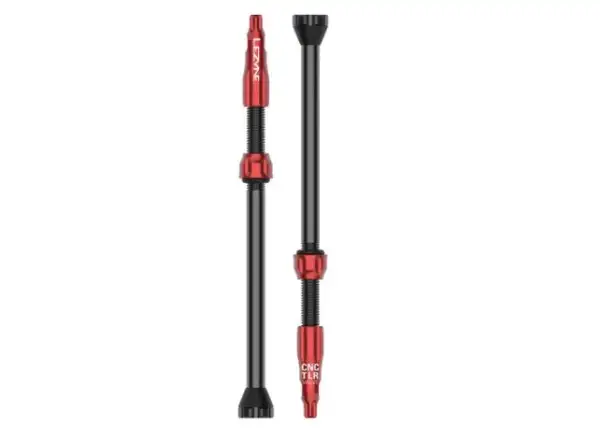 Lezyne CNC TLR Valve bezdušový ventilek 60 mm červená