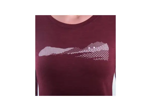 Sensor Merino Air PT Hills dámské triko dlouhý rukáv Port Red