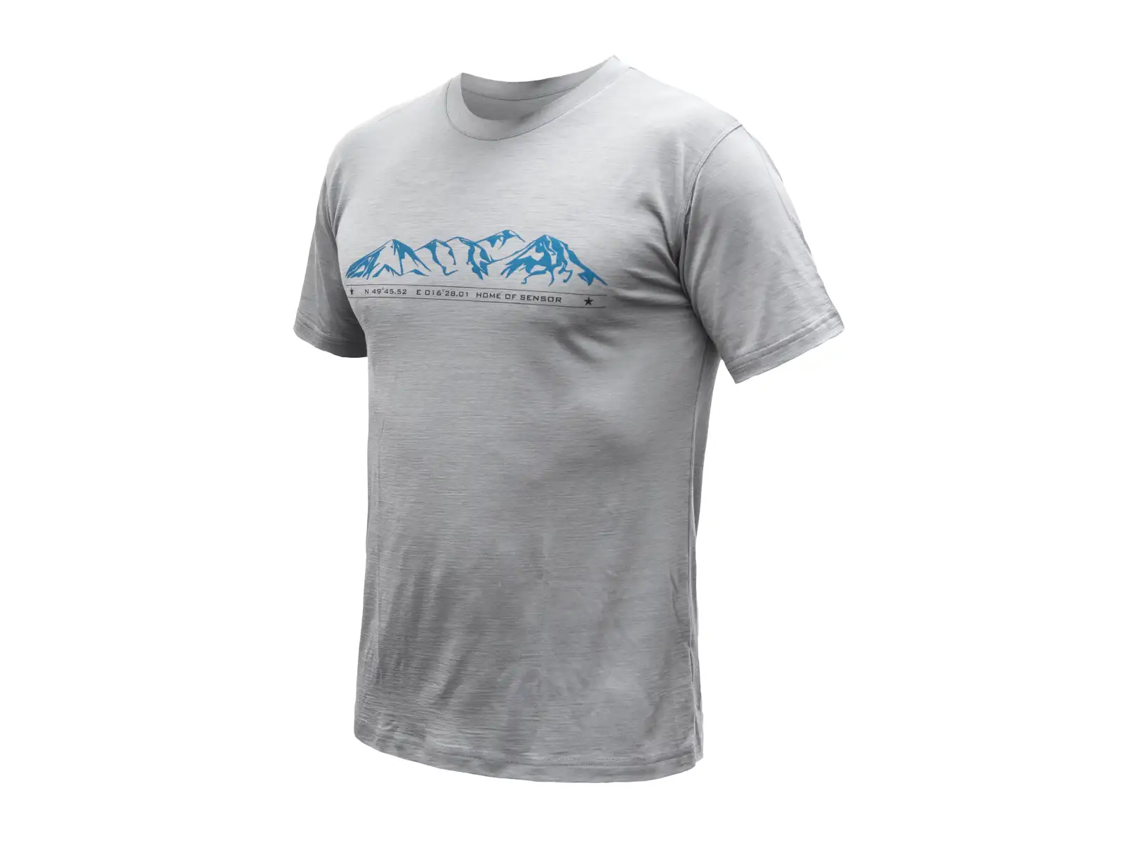 Sensor Merino Active Mountains pánské triko krátký rukáv šedá