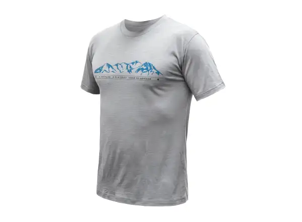 Sensor Merino Active Mountains pánské triko krátký rukáv šedá