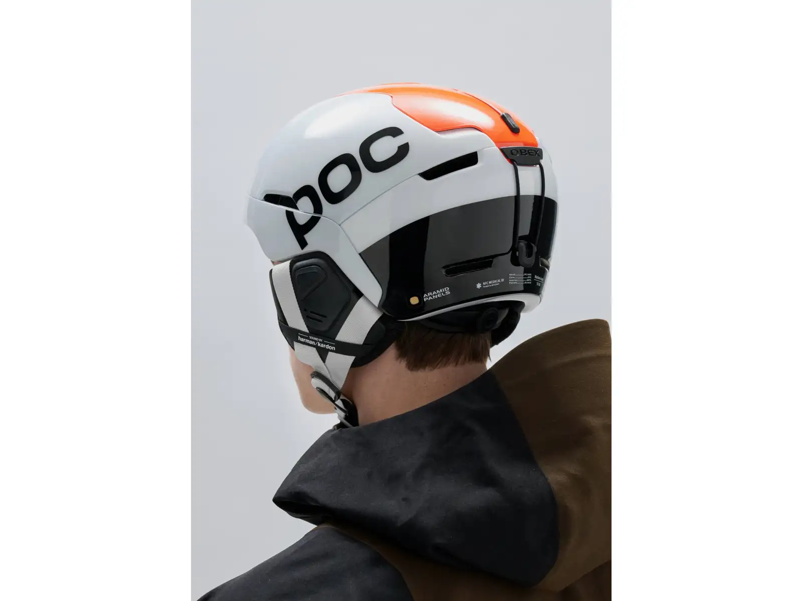 POC Obex Connect lyžařská přilba Hydrogen White/Fluorescent Orange AVIP