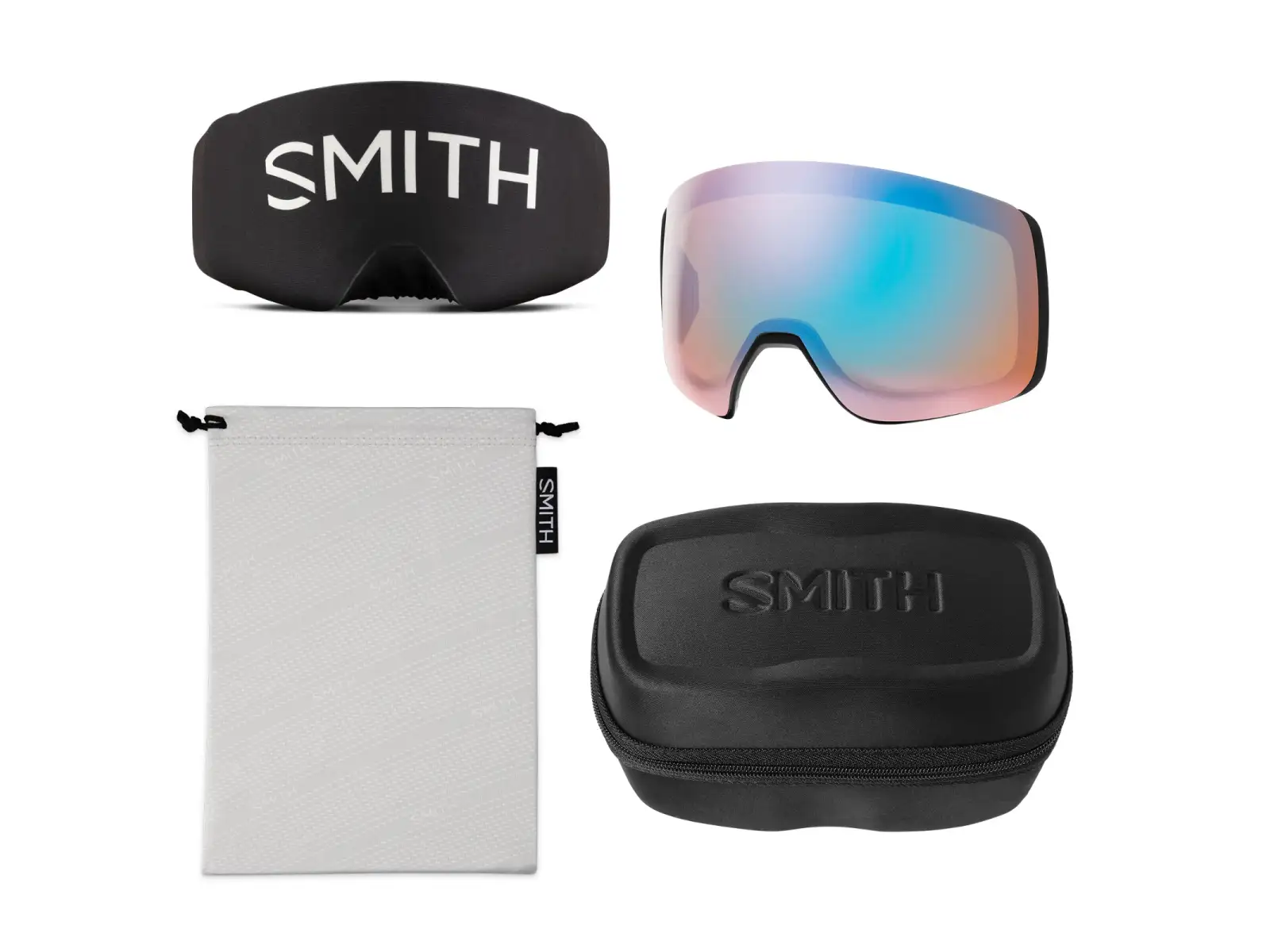 Smith 4D Mag lyžařské brýle Black / ChromaPop Sun Blue Mirror (2 skla)