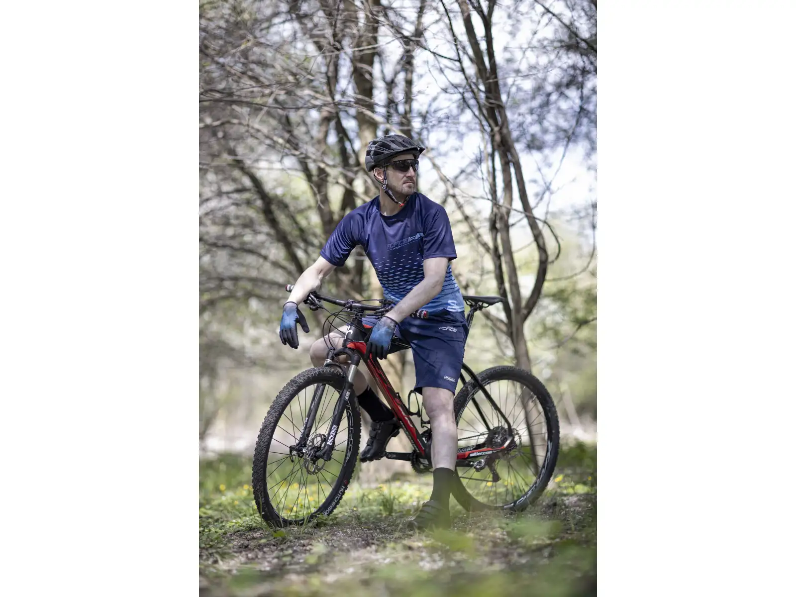 Force Blade MTB pánské kraťasy bez vložky tmavě modrá