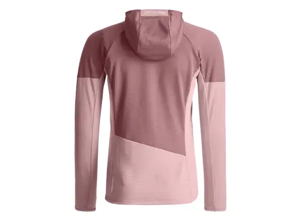 Ortovox Fleece Light Grid Hoody dámská mikina Dawn Rose
