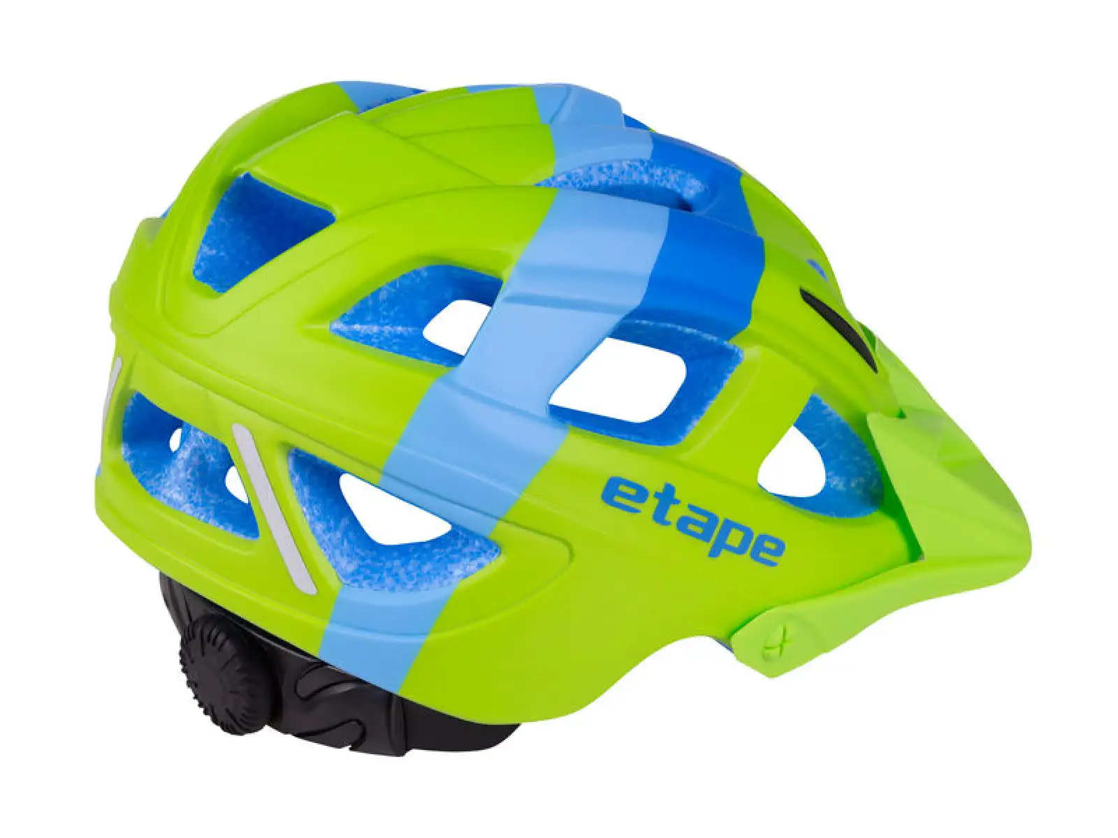 Etape Hero dětská cyklistická přilba zelená/modrá matná