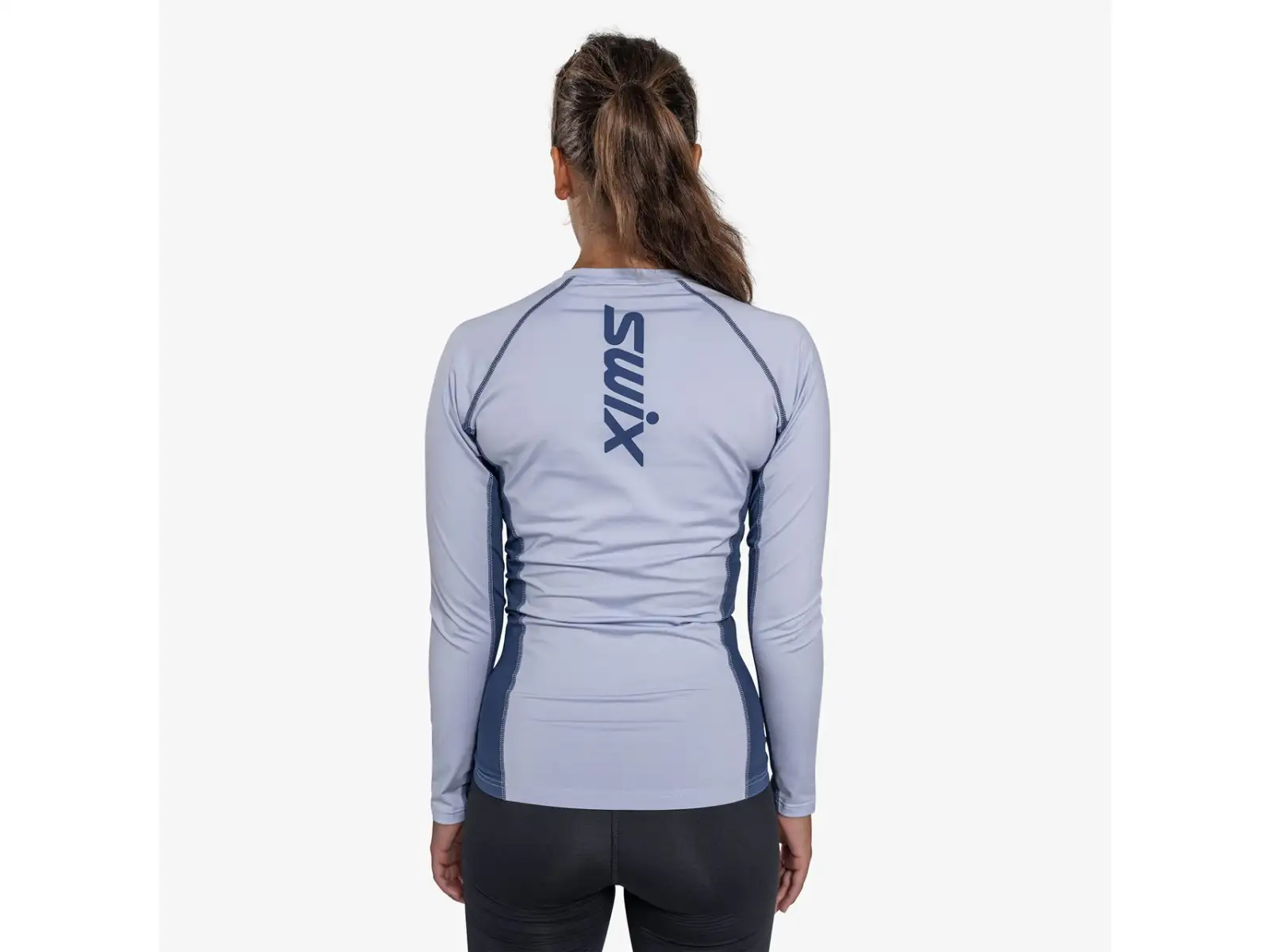 Swix RaceX Dry dámské triko dlouhý rukáv Heather/Lake Blue