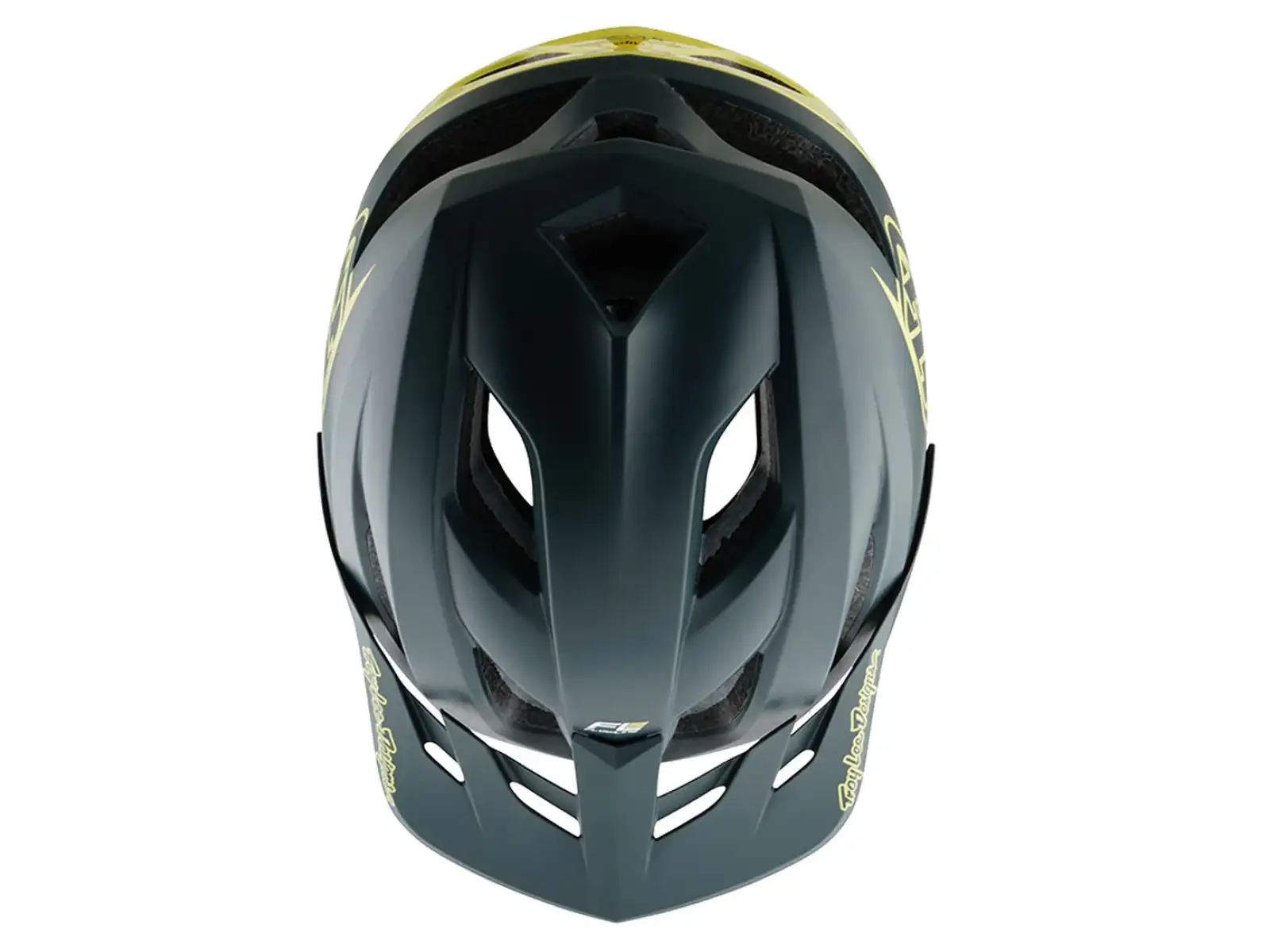 Troy Lee Designs Flowline SE přilba Badge Gray/GLO Yellow