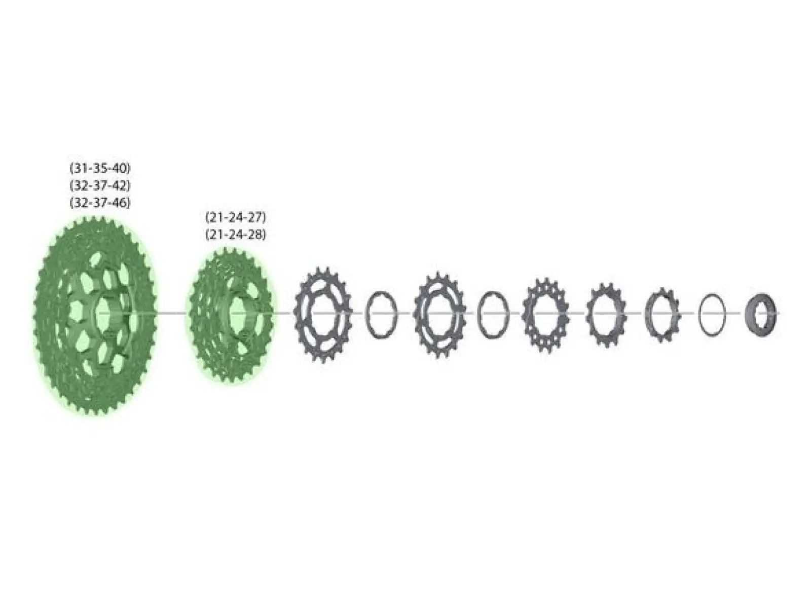 Shimano Deore XT CS-M8000 pastorky 32-37-46 pro 11-46