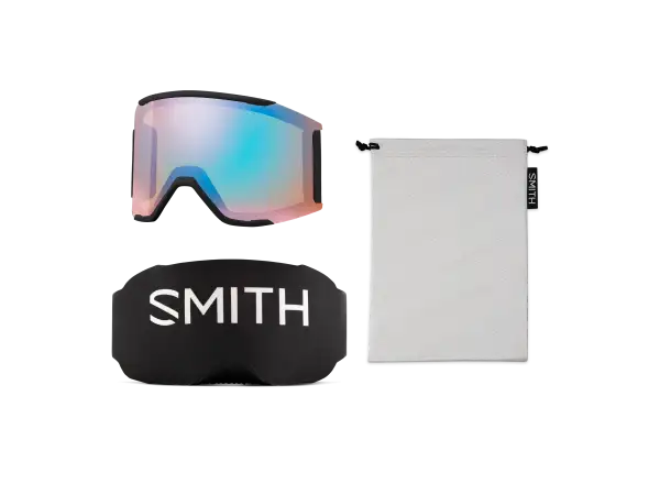 Smith Squad Mag lyžařské brýle Black / ChromaPop Everyday Rose Gold Mirror (2 skla)