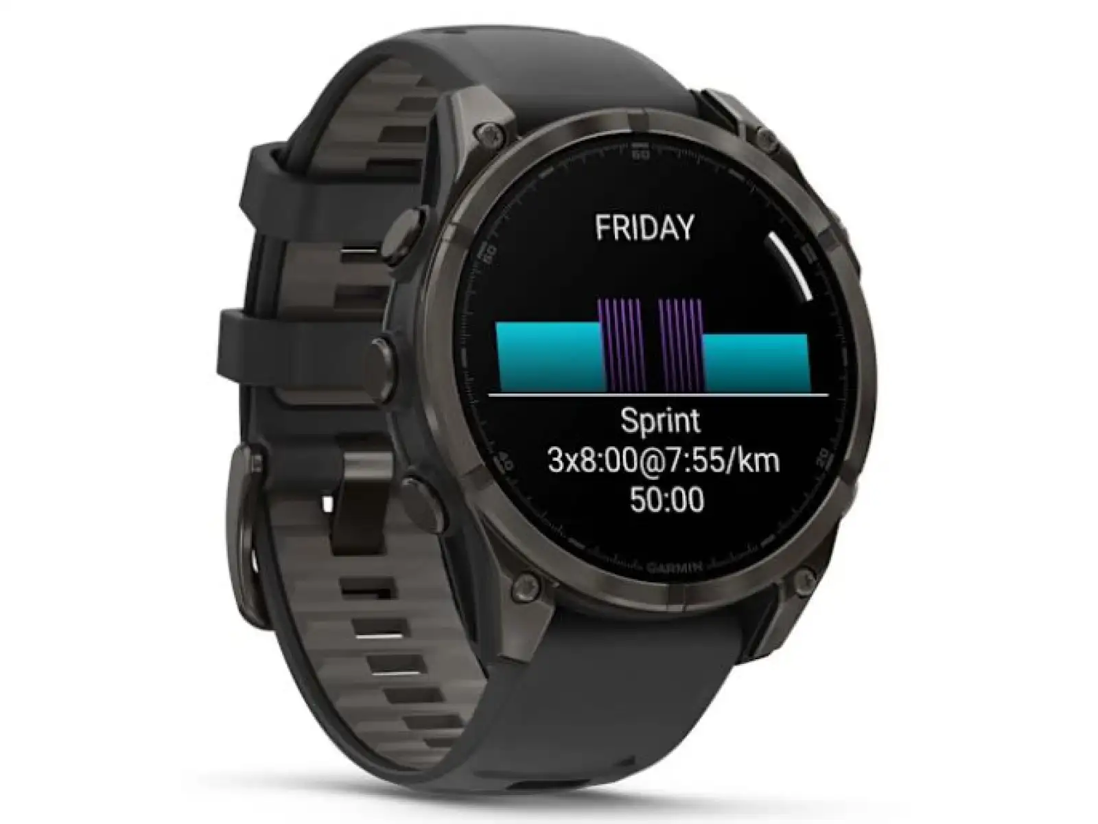 Garmin fenix 8 - 47 mm AMOLED Sapphire chytré hodinky Carbon grey DLC titanium Black/Gray