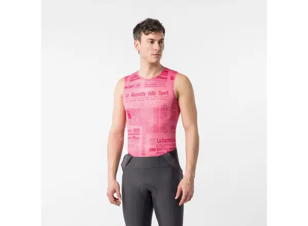 Castelli Giro Gazzetta Dello Sport pánské spodní triko bez rukávů Rosa Giro