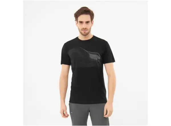 Viking Morain pánské triko krátký rukáv Black