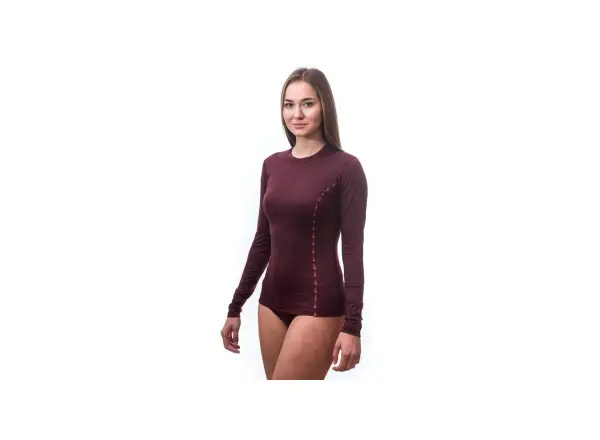 Sensor Merino Air dámské triko dlouhý rukáv Port Red
