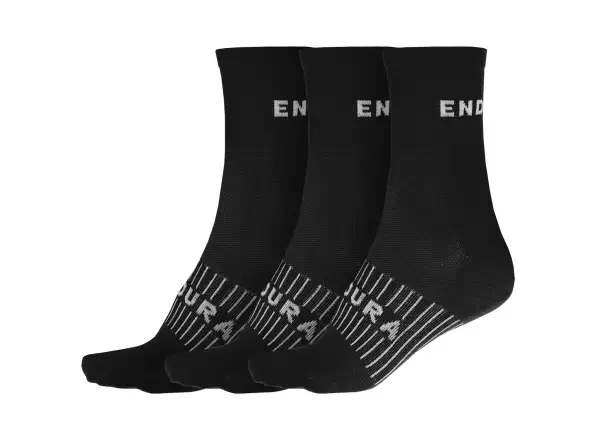 Endura Coolmax Race ponožky (3 páry v balení) black