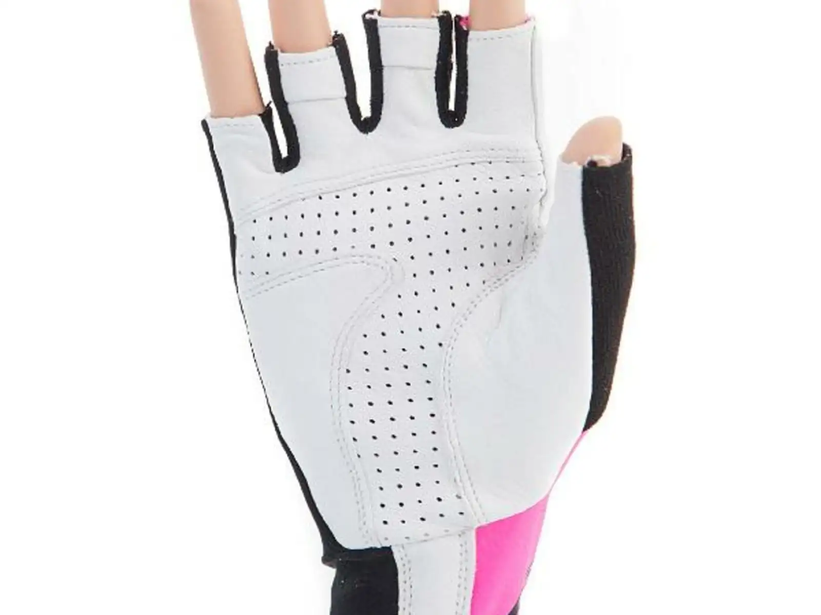 Crussis rukavice černá/růžová fluo vel. XL