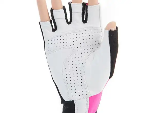 Crussis rukavice černá/růžová fluo vel. XL