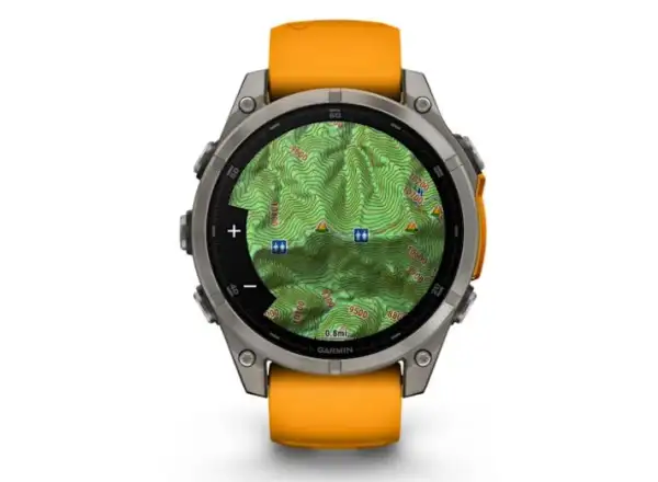 Garmin fenix 8 - 47 mm AMOLED Sapphire chytré hodinky Titanium Orange/Graphite
