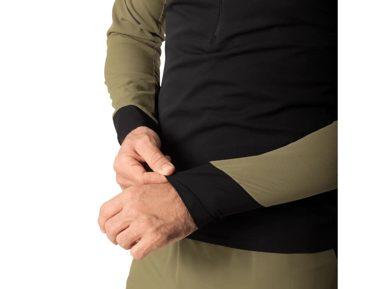 Dynafit Alpine Zip pánské běžecké triko dlouhý rukáv Military green/0910