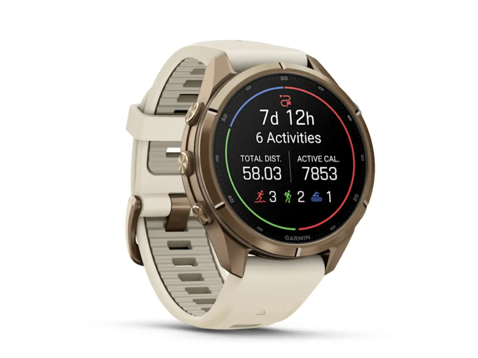 Garmin Fénix 9 Pro inReach 43 mm chytré hodinky Autumn Gold Titanium Cream/French Gray