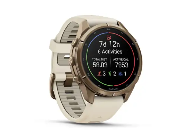 Garmin Fénix 9 Pro inReach 43 mm chytré hodinky Autumn Gold Titanium Cream/French Gray