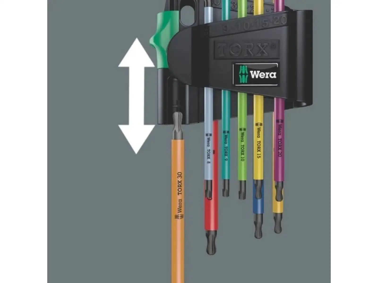 Wera 967/9 TX BO Multicolour 1 TORX L-klíče s otvorem sada 9 ks