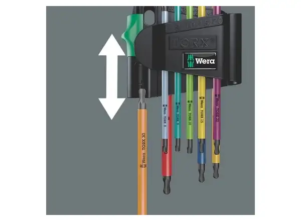 Wera 967/9 TX BO Multicolour 1 TORX L-klíče s otvorem sada 9 ks