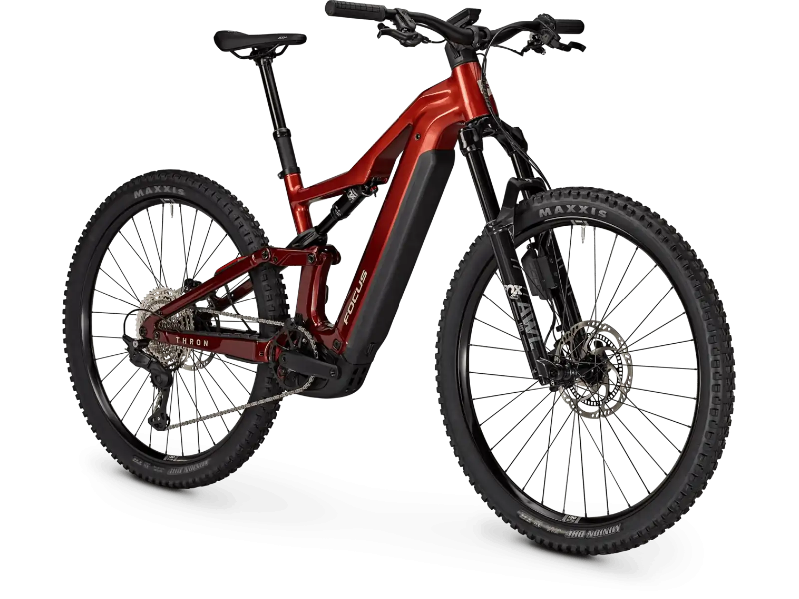 Focus THRON 9 800Wh celoodpružené elektrokolo Maroonred / Darkmaroon