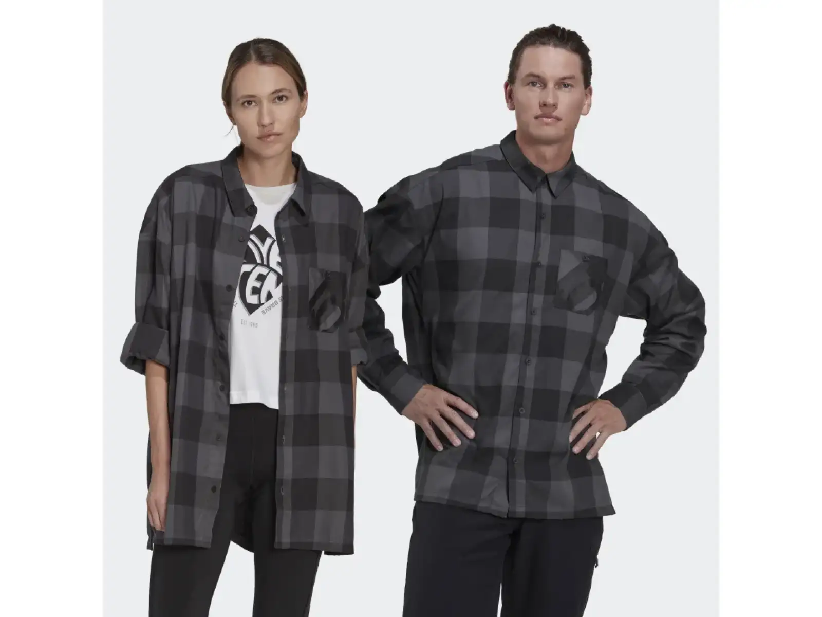 Five Ten Flannel pánská košile Grey Six/Black