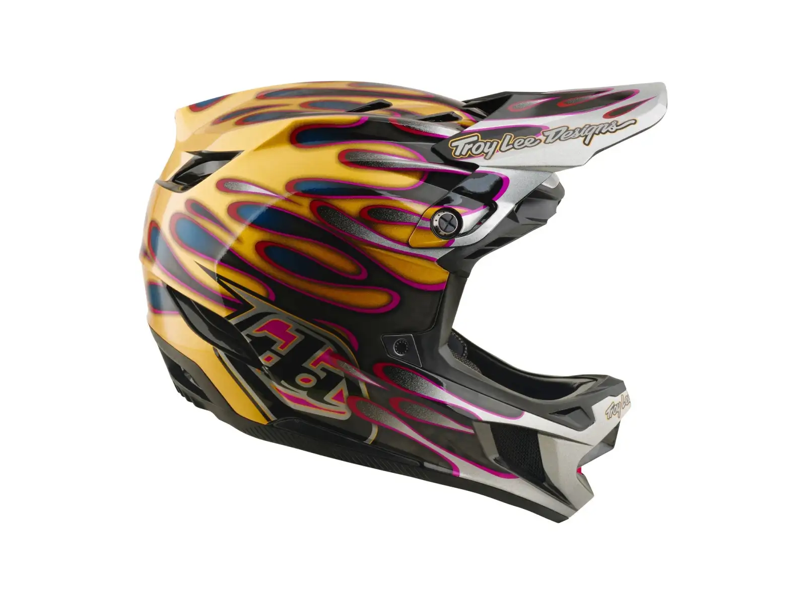 Troy Lee Designs D4 Carbon MIPS přilba Overspray Gold/Black