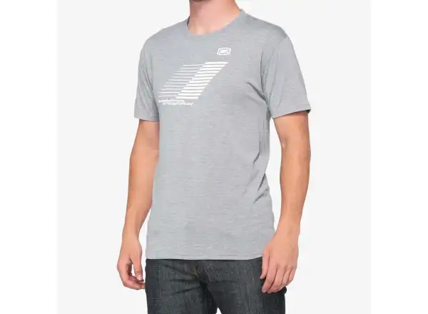 100% Helix Tech pánské triko krátký rukáv Heather Grey