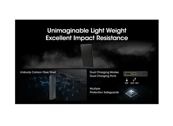 Nitecore výkonná Powerbanka CARBO 10000, USB-C, 10000 mAh