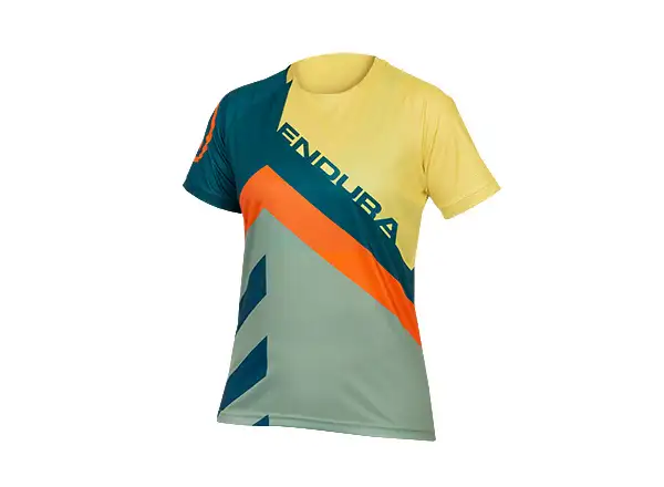 Endura SingleTrack Print Tee LTD dámský dres krátký rukáv Deep Teal