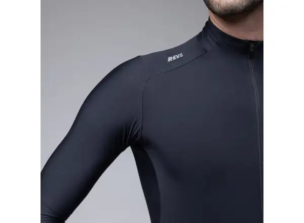Alé R-EV1 Warm Race pánský zateplený cyklistický dres Black