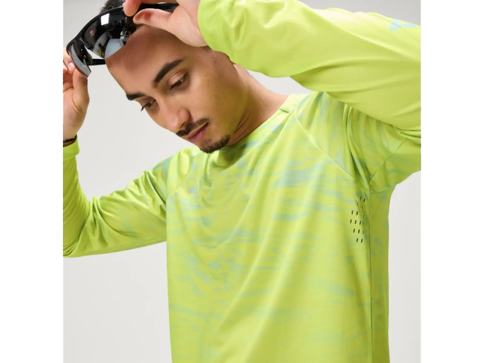 Endura LTD Marble Printed pánský dres dlouhý rukáv Lime Green