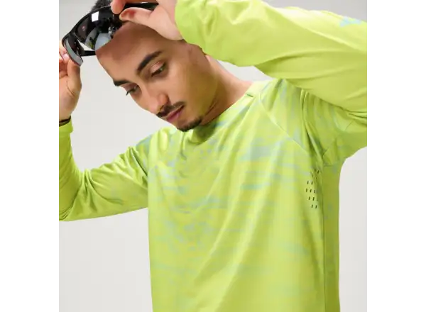 Endura LTD Marble Printed pánský dres dlouhý rukáv Lime Green