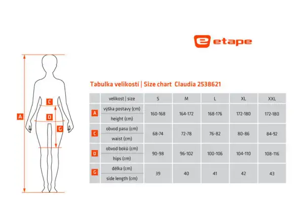 Etape Claudia dámské volné kraťasy černá/růžová