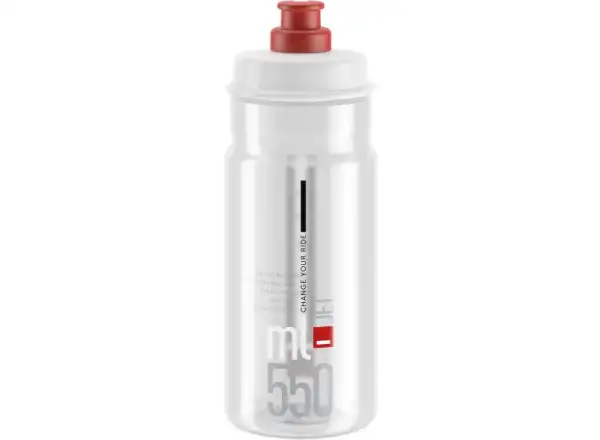 Elite Jet lahev 550 ml Clear/Red Logo