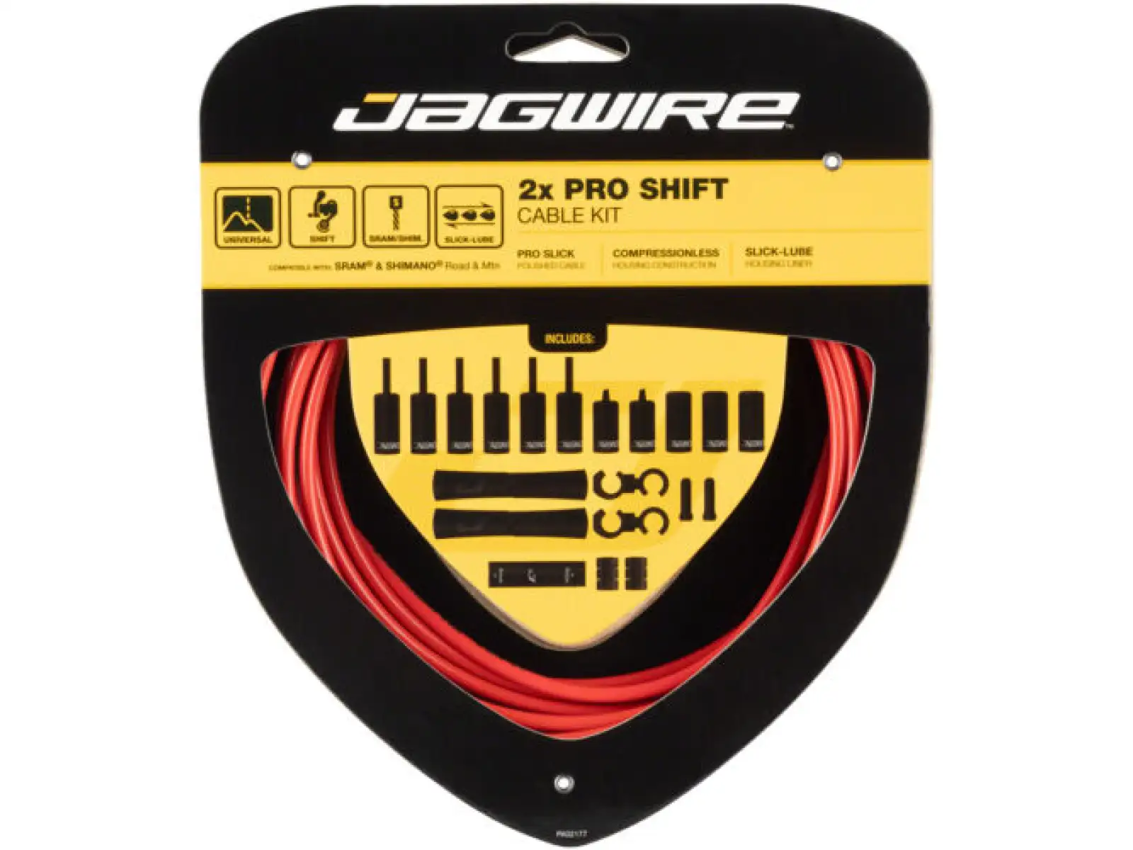 JAGWIRE PCK504 2x Pro Shift Kit červená