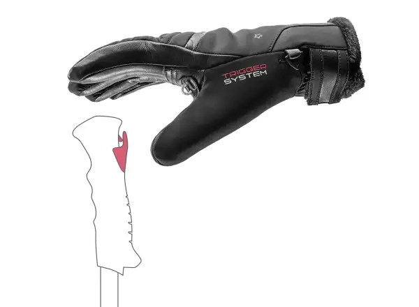 Leki Snowfox 3D Women dámské rukavice Black