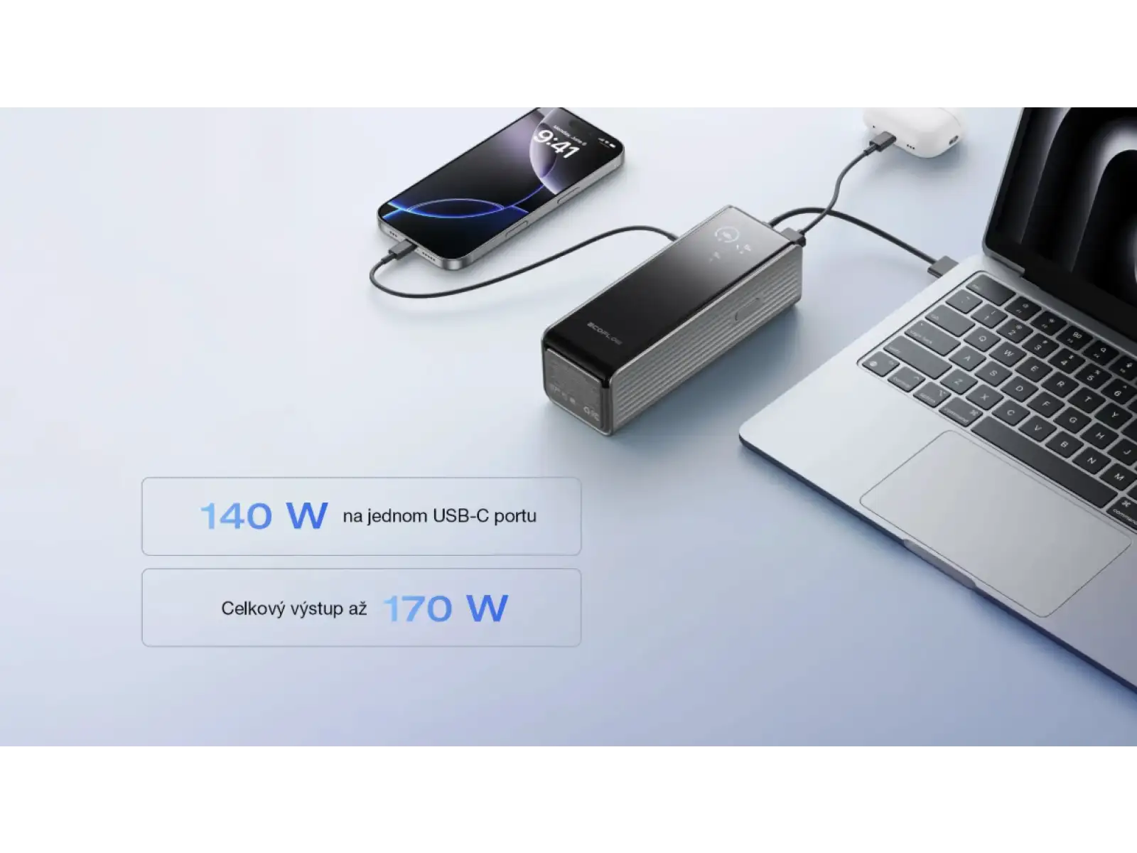 EcoFlow Rapid Power Banka (25000mAh,170W) - stříbrná