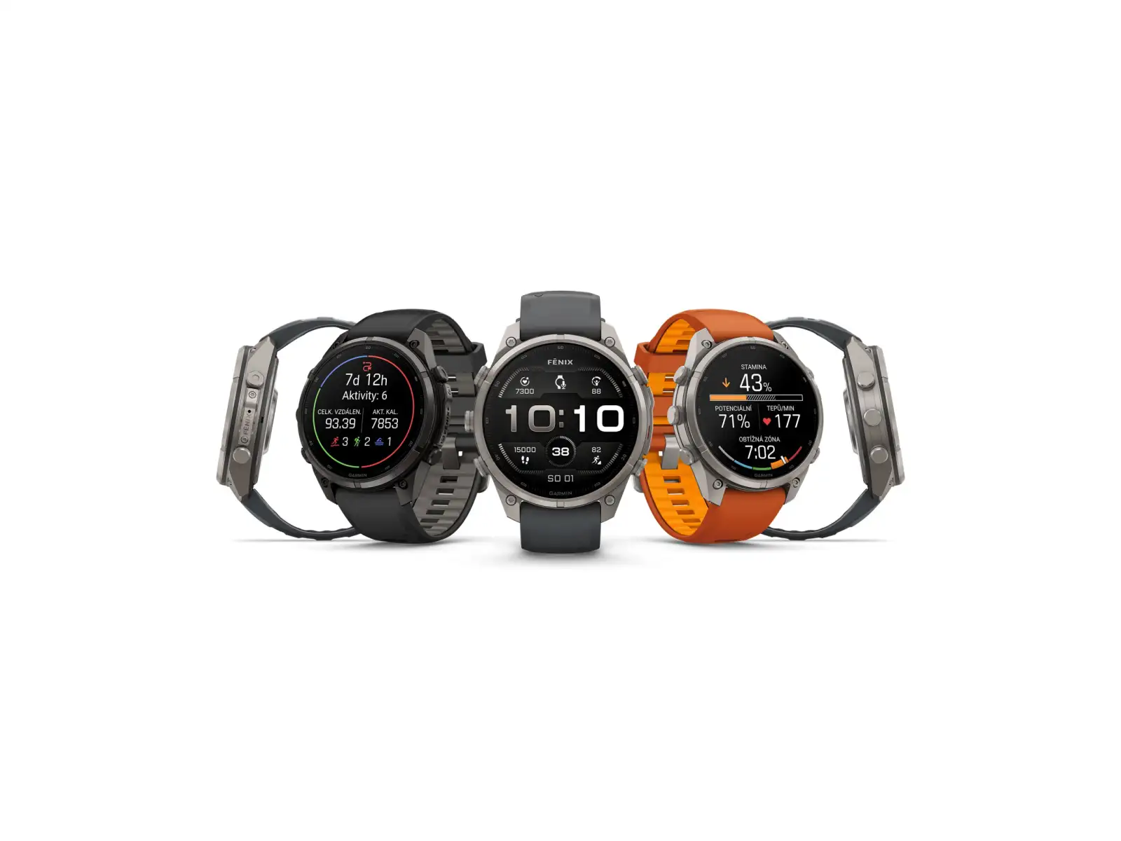 Garmin fenix 9 Pro inReach 43 mm chytré hodinky Carbon gray DLC Titanium Black/Pebble gray